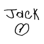 Jack's signature with a heart