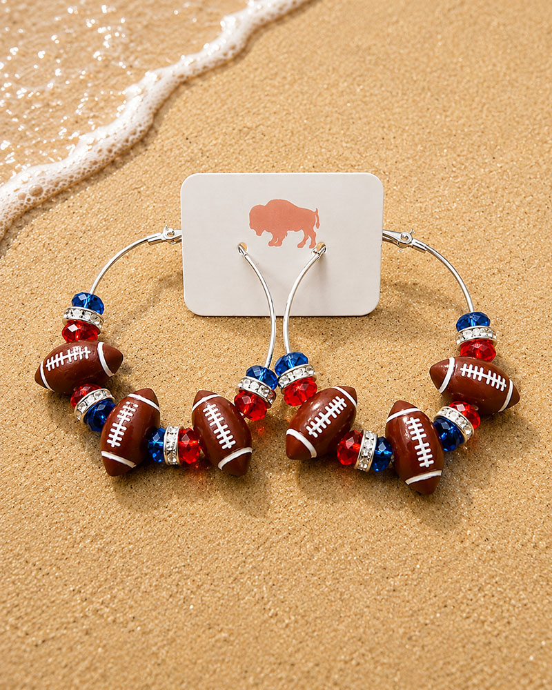 Red Buffalo Bling large hoop earrings style