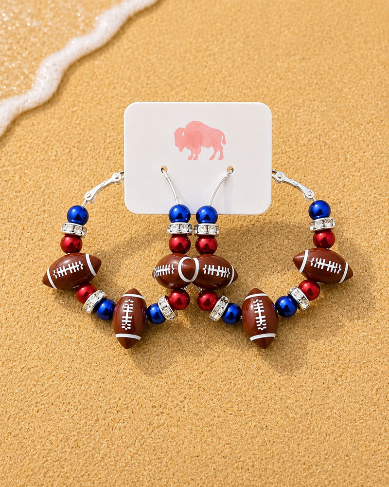 Red Buffalo Bling large hoop earrings style