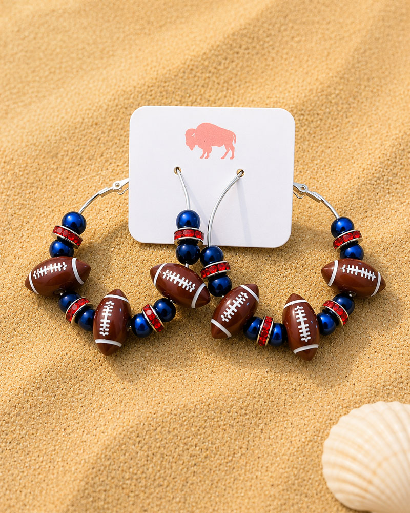 Red Buffalo Bling large hoop earrings style